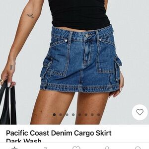 Princess Polly Blue Asymmetrical Fitted Mini Skirt